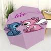 1pc Disney Stitch Couple's Fully Automatic Umbrella, All-Occasion Dual-Use Umbrella for Sun and Rain, Portable Folding Umbrell