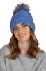 Torino Women' Winter Hat with Pompom, Blue