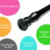 Adjustable Tension Shower Curtain Rod Extendable No Drilling Curtain Rod for Bathtub Shower Doorway