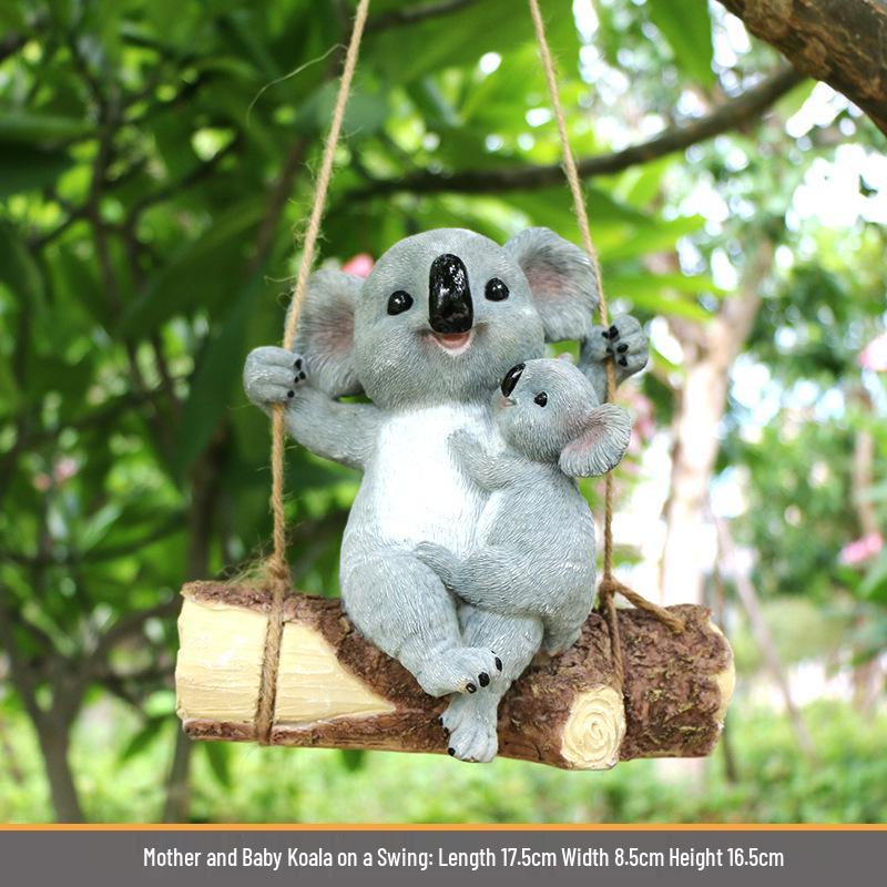 Koala Eyeglass & Pen Holder: Creative Resin Animal Figurine Gift