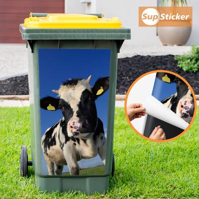 Trash Can Sticker Self-Adhesive Waterproof Material Semi-Matte Effect