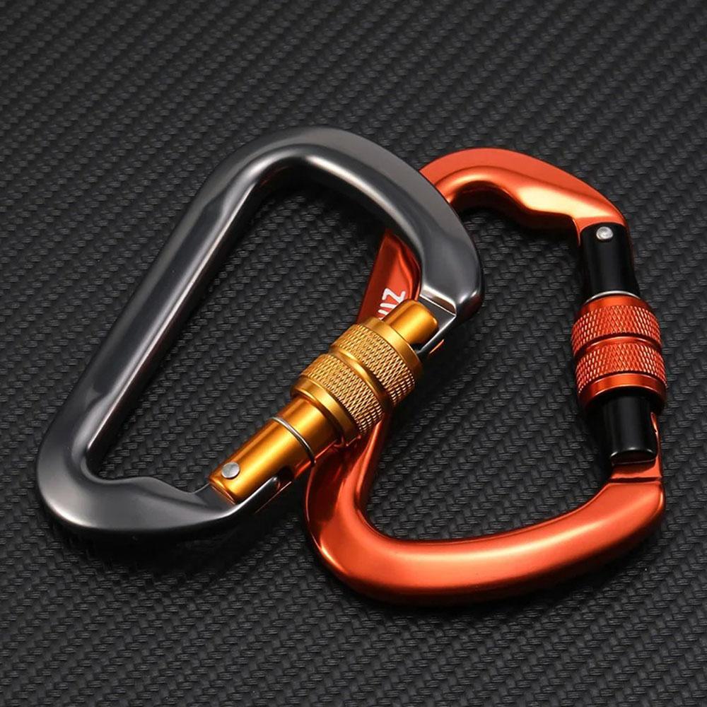High-strength Aluminum Alloy 30KN Carabiner Clip Outdoor Safety Buckle Hook For Camping Advanture.
