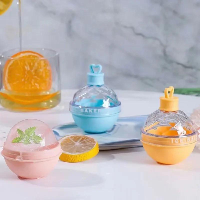 Ice Ball Maker Silicone 3D Big Large Round Sphere Hgh Ball Ice Shape Cube Mold Tray for Whiskey