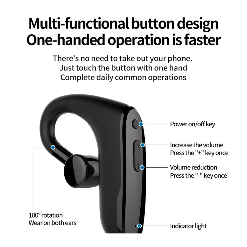 Smart Ear-Hook Rechargeable Bluetooth Hearing Booster Earphone Noise Reduction Sound Amplifier Listening Device For Elderly Gift