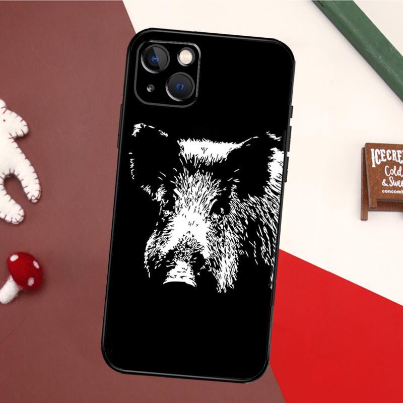 Cute Wild Boar Funny Cartoon Case For iPhone 16 15 14 Plus 13 12 11 Pro Max Mini 7 8 Plus X XR XS Max Cover