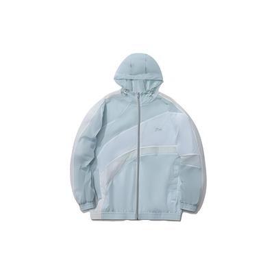 Sports Fashion Series Contrast Hooded Jacket Men Outerwear Mist-Blue AFDR153-1