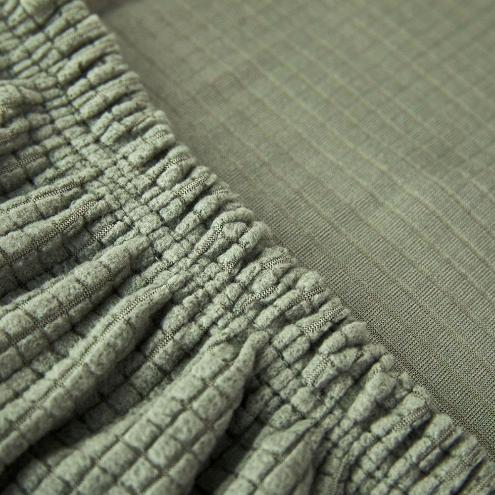 Soft Fleece Sofa Cover Full Elastic Knitted Corn Grain Pure Color Seat Cushion Cover