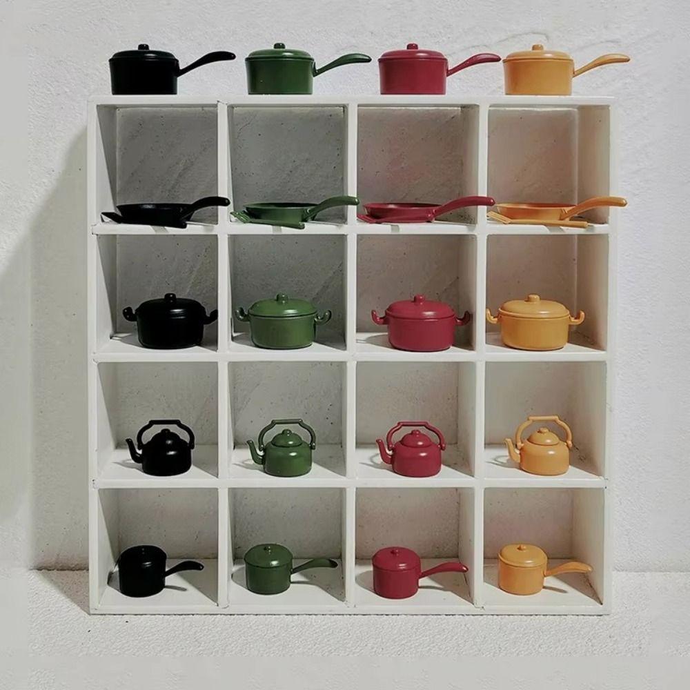 Kitchen Utensils Dollhouse Kitchenware Frying Pan Minature Pot  Construction Props