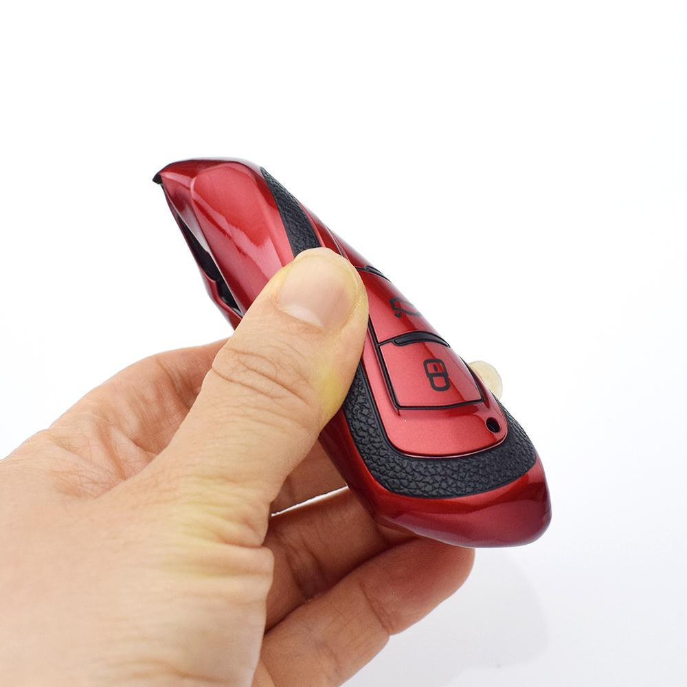 TPU Leder Schlüsselhülle Etui Schale Fob Fernbedienung Fob Keyless für Geely Atlas Boyue NL3 EX7 SUV GT GC9 7 Emgrand X7 Borui Gili Atlas