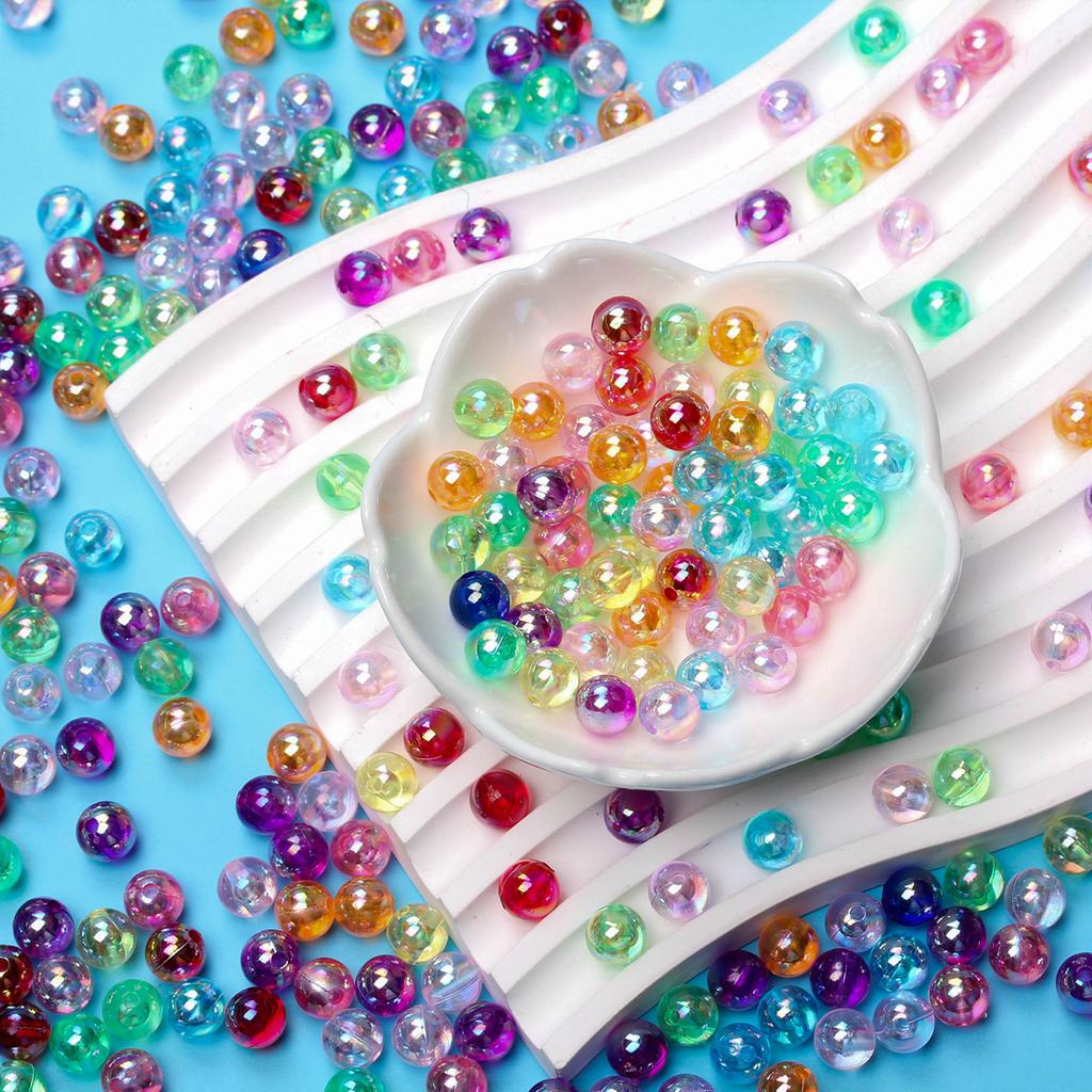 40-200Pcs 4 6 8mm DIY For AB Color Jewelry Making Loose Beads Necklace Bracelet Pendant