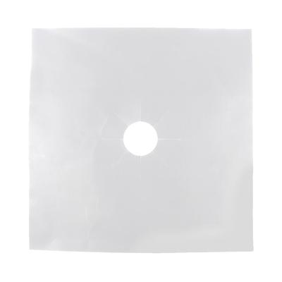 6 Pcs/set Reusable Fiberglass Gas Stove Protector Protective Mat Pad Kitchen Tool (Silver)