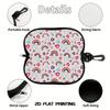Boho Rainbow Heart Pattern Soft Sunglasses Case, Lightweight Portable Fabric Eyewear Pouch, Protective Glasses Bag for Travel Daily Use