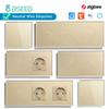 BSEED Zigbee 1/2/3Gang Smart Touch Switches Tuya Smart Life App Control Plus Normal Power Sockets EU Standard Neutral Required