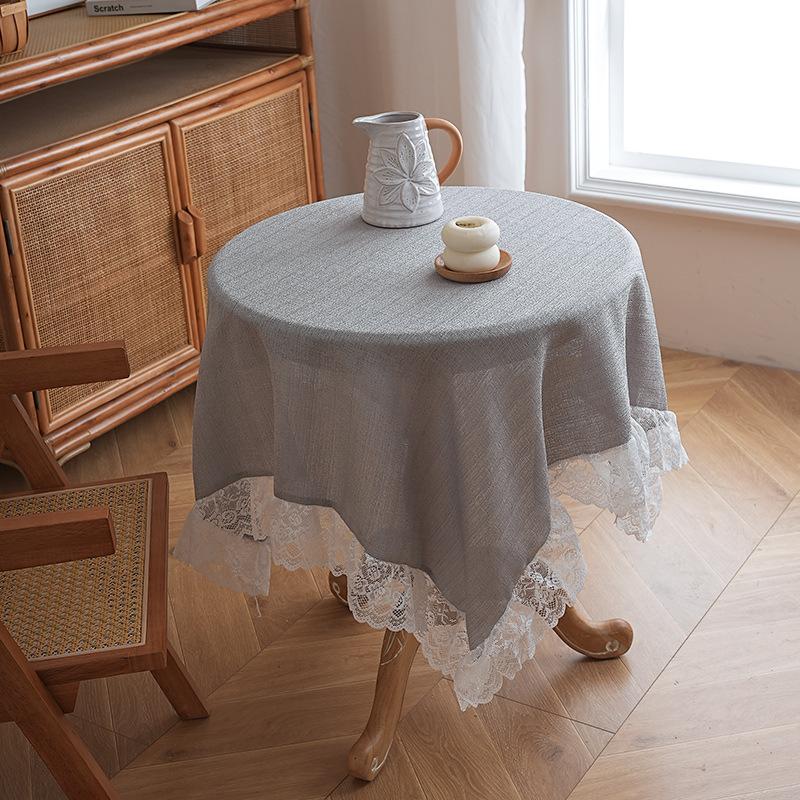 Nordic Simple Linen Tablecloth Household Rectangular Dining Table Cloth Ins Style Coffee Table Cover Table New Lace Cloth