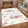 Home Carpet Cute Cat Playground Entry Door Mat Non-Slip Washable Rugs for Bedroom Cream & Green Cat Design Playful Entryways Rug