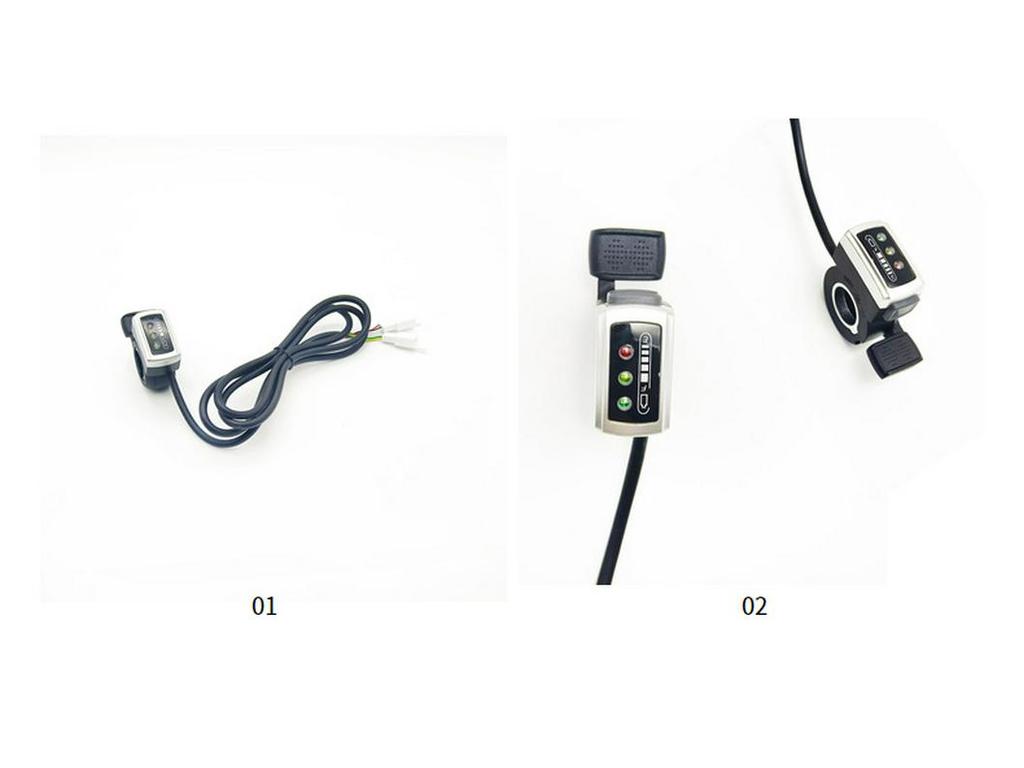 Five-star 106DX Electric Bike Throttle: Thumb Twist Grip Speed Controller with Dial