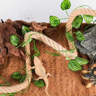 Alfombrilla Natural para Mascotas Rastreadoras de 50x30 cm Material Caja de Cría de Tortugas Paisajismo Tanque de Selva Tropical Escenario Alfombrilla Natural de Palmera de Coco