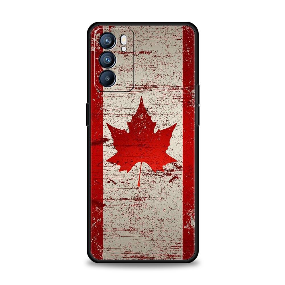 

Чехол для телефона Maple Canada Flag love Football для Oppo Find X5 A54 A53 A52 A9 2020 A15 A95 A16 A76 A74 Reno7 SE Reno6 Pro 5G Oppo A15