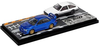 Interallied Initial D Set Takumi Fujiwara Trueno Bunta Fujiwara Impreza Completed Model Modeler's 1/64 Vol. 22 (AE86) & (GC8) (MD64222)