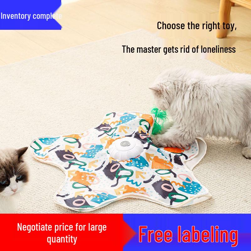 Automatyczna obrotowa zabawka dla kota: Piłka do samodycznej zabawy, do polowania i dekompresji