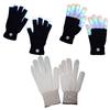 1 Paar Leuchtende Handschuhe LED Leuchtende Fingerhandschuhe mit 7 Farb-Dynamik-Lichtmodus Atmungsaktive Blinkende Rave Party Handschuhe für Erwachsene Jugendliche