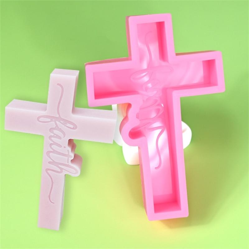 Set Of 2 Crucifix Shaped Silicone Molds for Baking and Crafting Chocolate Cakes Candies Moulds Kitchen Bakewares