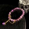 Jingxi Collection: 2025 Purple Crystal Peach Blossom Bracelet - Light Luxury Vintage for Women