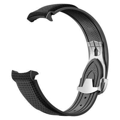 Jumpsunfun 20mm Watch Band for Omega X, Swatch Speedmaster, and MoonSwatch, Silicone Watch Strap with D-Buckle, Black