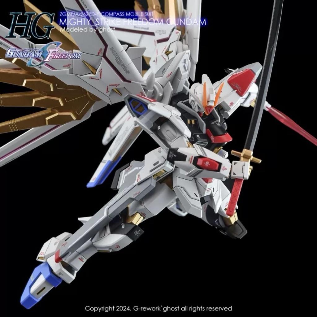 Fluorescent HG RG EG 1144 Robot MS Ensha Detail-Up Water Transfer Decals (for HG 1144 Mighty Strike Freedom Gundam) [Used]