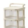 Drawer Storage Cart with Organizer Top Transparent Rolling Storage Cart with Smooth 4 Wheel Roll