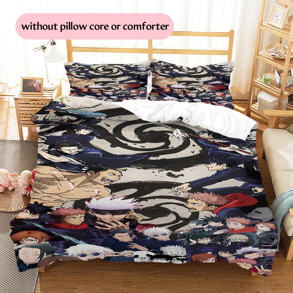 Jujutsu Kaisen Classic Manga Bedding Set Duvet Cover Pillowcase No Filler, Soft Home Bedroom Decor, Perfect Gift for Fans.chl