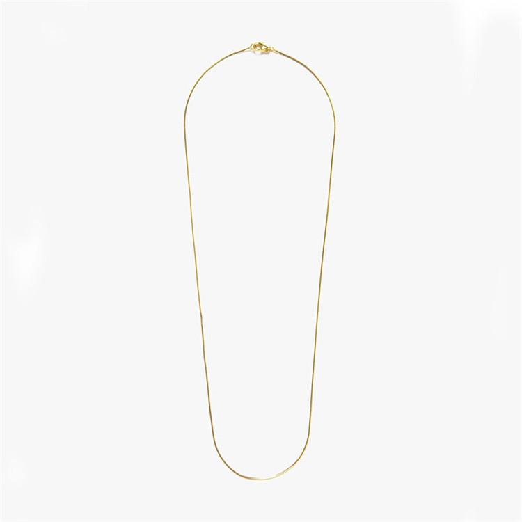 SP Fashion Free Sample 1MM Thin Snake Custom Jewelry 18K Gold Plated Stainless Steel Necklace