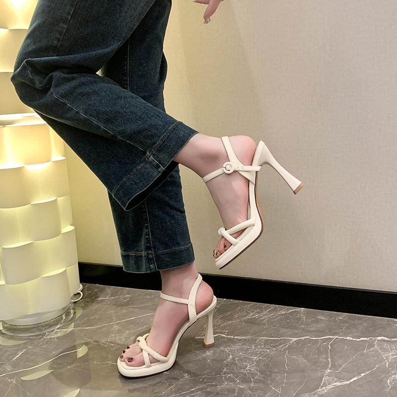 Luxury 2025 Designer Summer Women Sandals Fashion Elegant Open Toe Shoes Ladies Outdoor Party Dress High Heel Sandalias