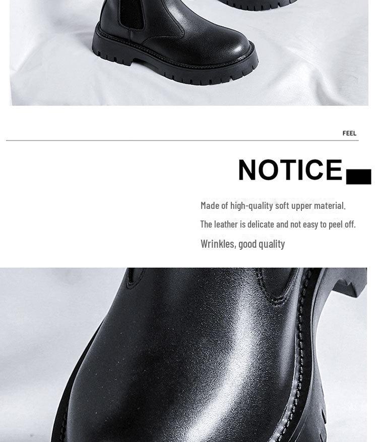 Autumn 2024 Men's Trendy Thick-Sole High-Top Chelsea Martin Boots