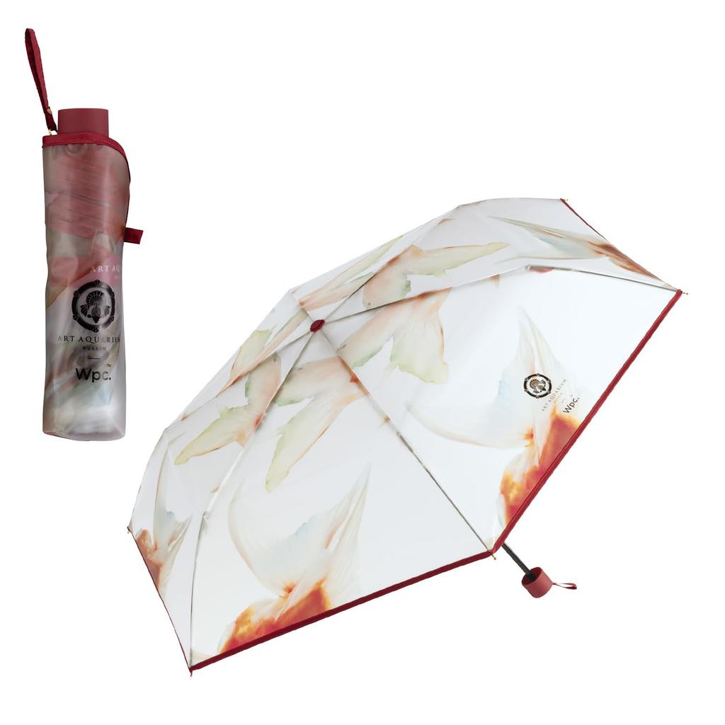 Art Aquarium x Mini Red Folding Perfect for and Stylish and Cute for Goldfish Aquarium Includes Storage Wpc. [Vinyl Umbrella] Wpc. Umbrella,