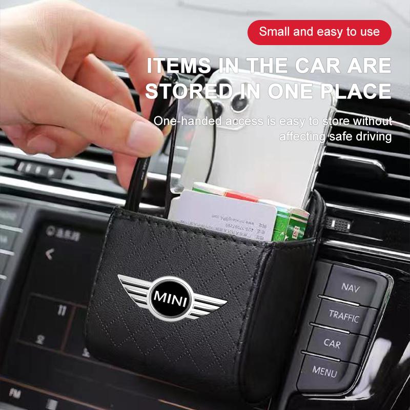 Car Air Outlet Storage Box Phone Glasses Organizer Car Goods For Mini Cooper One S Clubman R50 R53 R56 R60 F55 F56 R57 R58 R59