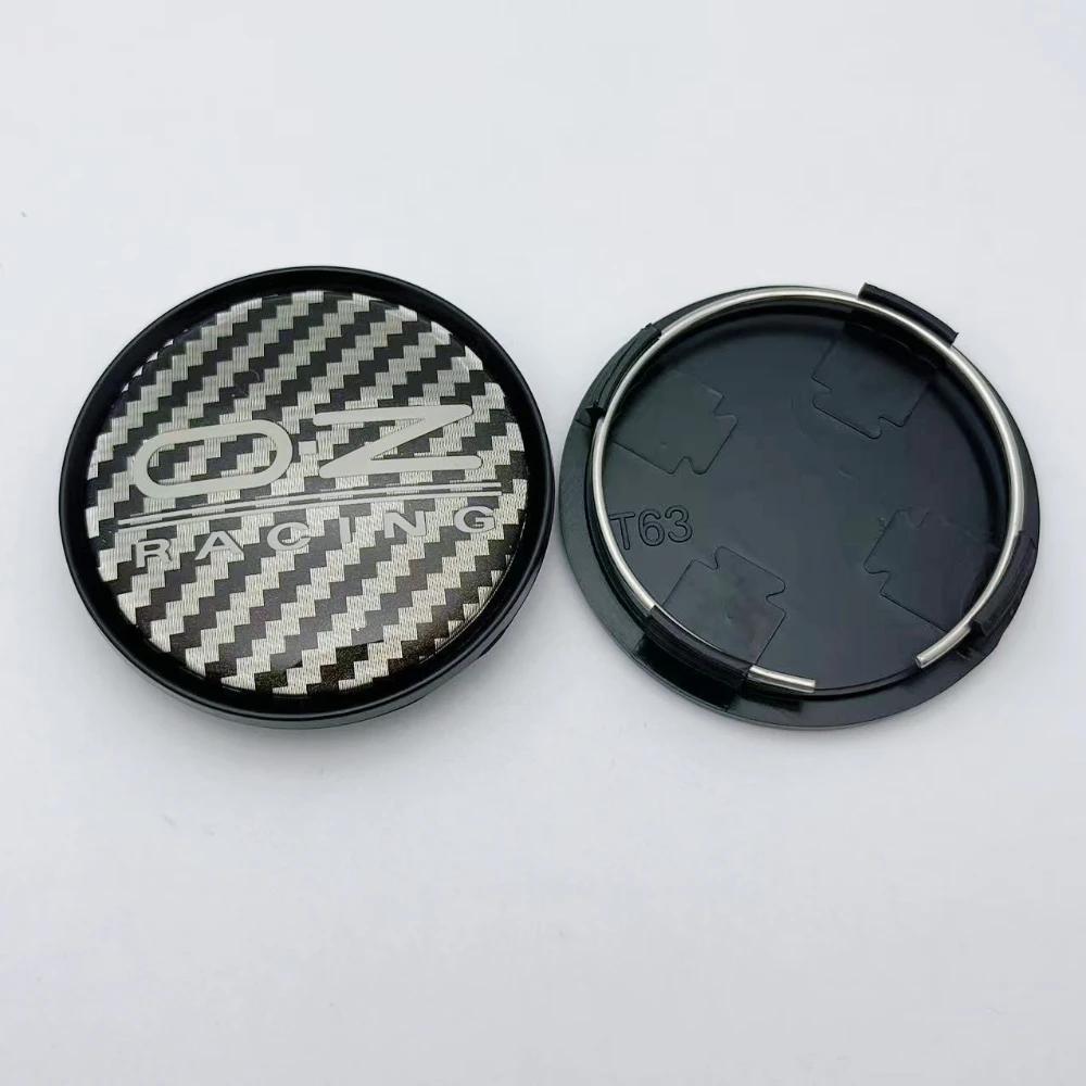 4pcs 63mm O.D OZ O.Z Racing Logo Emblem Car Wheel Center Caps 58mm I.D Hub Center Dust Cover Rim Hubcap Car Accessories for M592