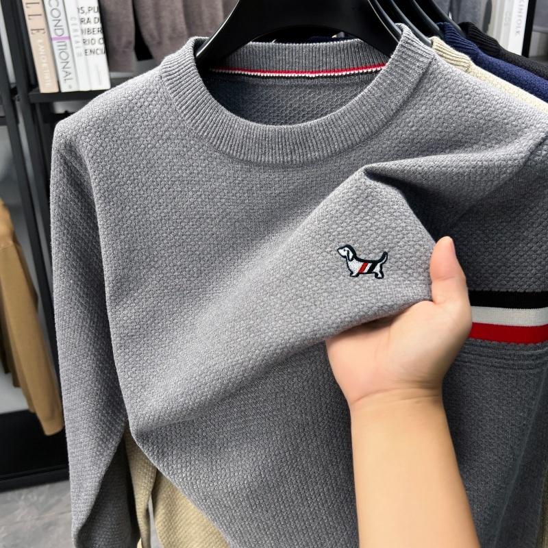 

Men s O-Neck Pullove Knitwear Sweater Winter Arrival Dog Print Soft Skin Friendly Fashion Versatile MensWear M