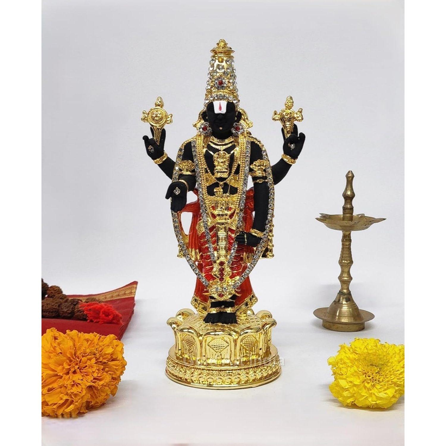 

Идол Тирупати Баладжи для Мандира | Комната для Пуджи Господь Вишну Шри Венкатешвара Свами Статуя Бог Баладжи для Подарка Гостиная | Господь Вишну