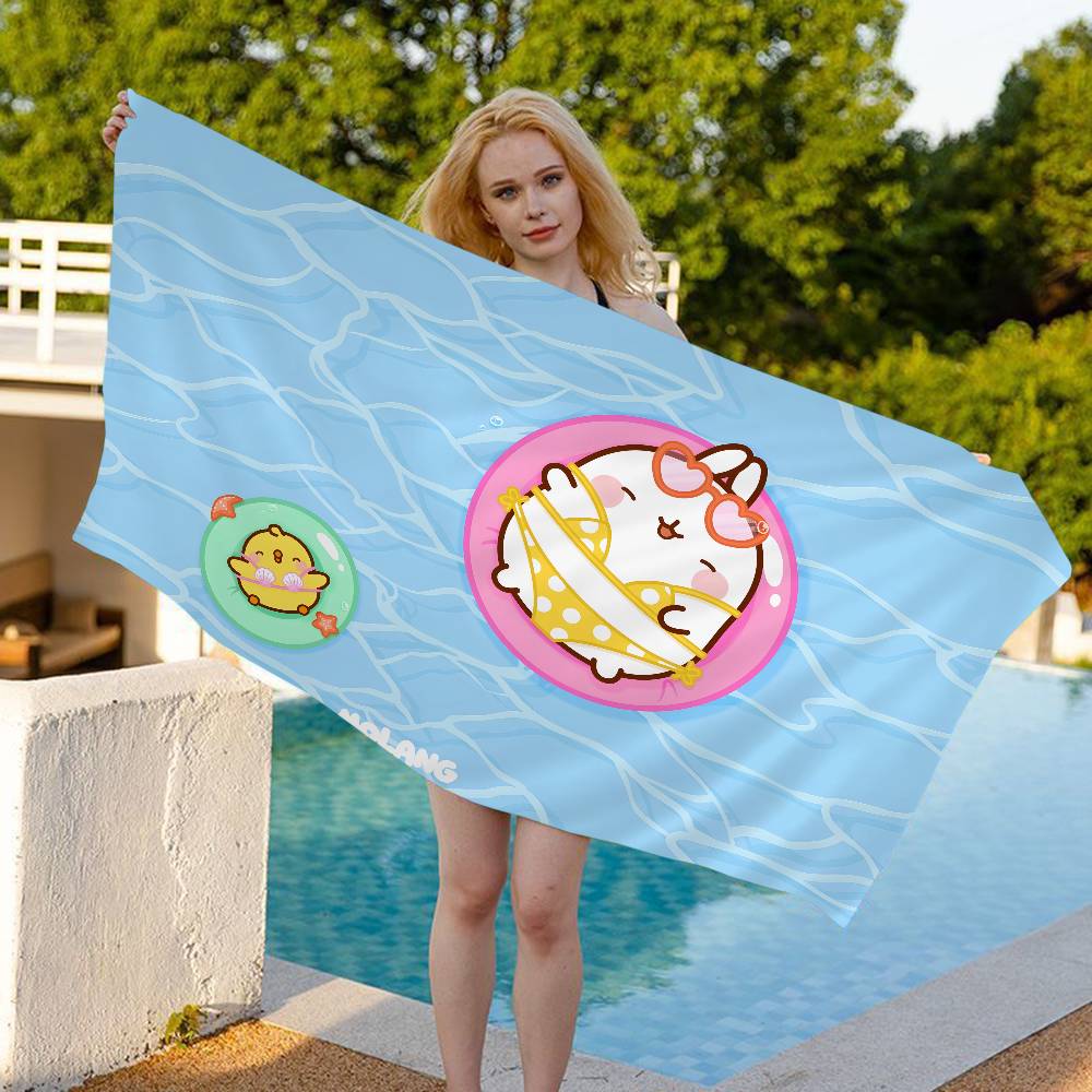 Character Molang Big Microfiber Beach Towels Quick Dry Towel Sand Beach Towels Pool Towel for Travel Swim Pool Yoga