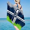 Asciugamano da Spiaggia in Microfibra Logo Seattle Seahawks, Leggero e Asciugatura Rapida, per Viaggi Estivi, Essenziale per la Spiaggia, Piscina