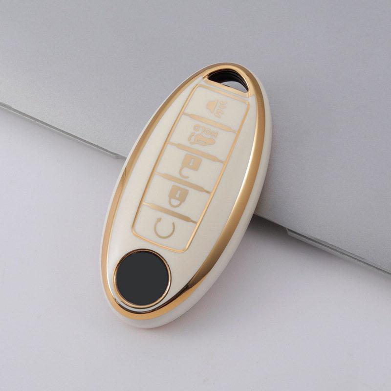 Gold Edge Key Case for 2022 Nissan Sylphy & 14th Gen Cima