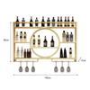 Nordic Metal Wall-Mounted Wine Rack & Glass Holder