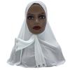 Ready Hijab With Snap Fastener Breathable Muslim Headscarf Bonnet Plain Neck Head Shawls Women'S Turban Hat Islam Under Cap