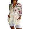 Womens Button Down Shirt  Long Sleeve Shirts For Women Print Graphic  Blouse Top