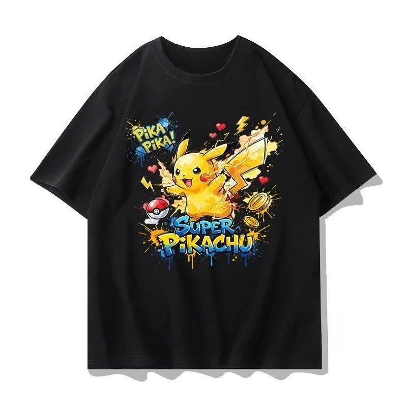 New Summer Pokmon Tshirt Casual Printed Shortsleeved Shirt Fashionable Street Style Top Suitable For Both Unisex And Unisex