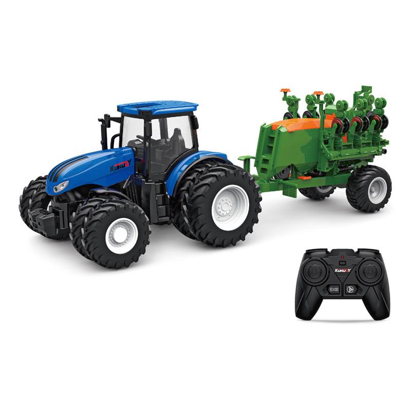 Alloy Remote Control Farmer Tractor Simulation Engineering Vehicle Electric Toy Farm Transport Vehicle 2.4G Remote Contro Vehicl