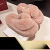 Fashion 2025 Autumn/Winter Candy Color Plush Slippers, Women's Plush Thick Sole Plus Size Cotton Slippers