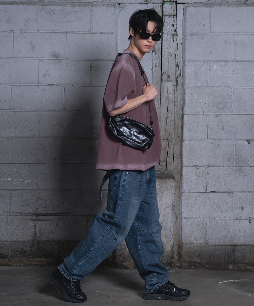 Aejyuttingkeumamaindeu Loose Fit Stacked Washed Denim_Blue