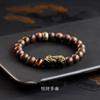 Agarwood Bracelet for Men, Natural Sandalwood and Obsidian Pixiu Bracelet, High-end and Sophisticated Meditation Bead Gift